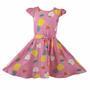 Imagem de Vestido Infantil Menina Em Viscose Rosa com Frutas