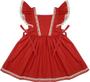 Imagem de Vestido Infantil Menina Festa Natal Vermelho Papilloo