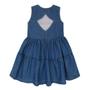 Imagem de Vestido infantil menina jeans bordado le bhua