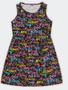 Imagem de Vestido Infantil Menina Regata Estampa Letters Colorido