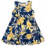 Imagem de Vestido Infantil Milon em Cotton c/ Estampa Floral Azul