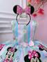 Imagem de Vestido Infantil Minnie Colorido Florido Margaridas Luxo  Festa 0638BC