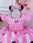 Imagem de Vestido Infantil Minnie Rosa Cinto de Pérolas Princesas luxo festa RO0033RS