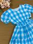 Imagem de Vestido Infantil Momi Verão Xadrez Azul