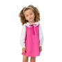 Imagem de Vestido Infantil Mon Sucre Funny Rosa e Branco 106