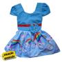 Imagem de Vestido Infantil Nuvem Azul de Amor Chuva Benção Menina Bebê