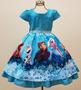 Imagem de Vestido Infantil Olaf Elsa Ana Frozen Festa Luxo Roupa Tema