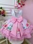 Imagem de Vestido Infantil Patrulha Canina Sky Rosa C/ Strass Busto