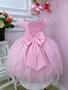 Imagem de Vestido Infantil Princesa Aurora Com Busto Trançado Luxo Festa 3583RS