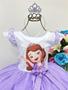 Imagem de Vestido Infantil Princesa Sofia Luxo Strass Tiara Festa super luxo festa 118SF