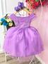 Imagem de Vestido Infantil Princesa Sofia Rapunzel C/ Busto Trançado