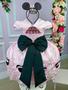 Imagem de Vestido Infantil Princesa Temático Minnie/Minie Realeza Luxo Rosa Bebê