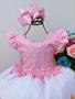 Imagem de Vestido Infantil Princesas da Disney Rosa Floral Luxo