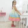 Imagem de Vestido infantil quadrilha - Festa Junina com barrado xadrez