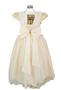 Imagem de Vestido Infantil Renda Gliiter Dourado Festa Casamento Chic