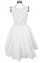 Imagem de Vestido Infantil Renda Laise Regata Cinto Pérola Branco Luxo