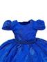 Imagem de Vestido Infantil  Renda Realeza Cinto Pérolas Luxo