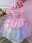 Imagem de Vestido Infantil Rosa Circo Chuva de Amor Colorido Festas RO2862RR