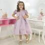 Imagem de Vestido infantil Rosa Seco Com Bolero Formatura Casamento Florista