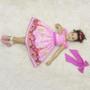 Imagem de Vestido infantil rosa tema Barbie princesa