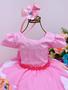 Imagem de Vestido Infantil Super Luxo  Circo Rosa Cinto Pérolas Strass  Temático