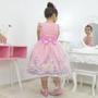 Imagem de  Vestido infantil tema bailarina com tule francês sobre a saia