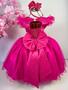 Imagem de Vestido infantil Tematico Barbie Pink Glitter luxo
