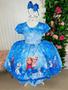 Imagem de Vestido Infantil Temático da Gigi Frozen Azul luxo