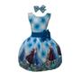 Imagem de Vestido Infantil Temático Frozen Azul Luxo Regata