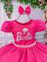 Imagem de Vestido infantil Tematico Mimadine Barbie Pink Luxo