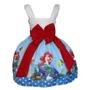 Imagem de Vestido Infantil Temático Princesa Ariel Azul