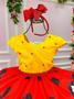 Imagem de Vestido Infantil Temáticos   Amarelo e Vermelho Luxo - tamanho 2