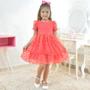 Imagem de Vestido Infantil Tule Poá Várias Cores Luxuoso