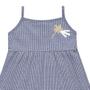 Imagem de Vestido Infantil Verão Jacquard Xadrez Azul Tam 1 a 3 - Kamylus