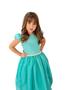 Imagem de Vestido Infantil Verde Glitter Festa Casamento Rodado Chic