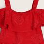 Imagem de Vestido Infantil Vermelho Laise Soltinho Ciganinha Brandili