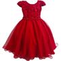 Imagem de Vestido Infantil Vermelho Princesa Festa Natal Aniversário Dama Casamento Formatura