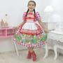 Imagem de Vestido infantil xadrez de quadrilha - Festa Junina com Avental