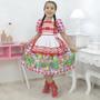 Imagem de Vestido infantil xadrez de quadrilha - Festa Junina com Avental