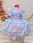 Imagem de Vestido Infantil Xadrez Tartan Colorido Candy Luxo