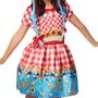 Imagem de Vestido Infantil Xadrez Vermelho Roupa de Festa Junina Roupa Caipira pra Menina de 2 a 10 anos