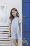 Imagem de Vestido Jeans Casual Menina Infantil Lavagem Clara Glinny