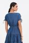 Imagem de Vestido Jeans Curto Godê Com Cinto Obi