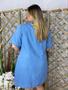 Imagem de Vestido jeans manguinha plus size - azul tamanho 52