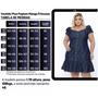 Imagem de Vestido Jeans Peplum Moda Maior Evangélica Sem Lycra Midi Plus Size Jovial Manga Presente Natal G3