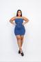 Imagem de Vestido Jeans Plus Size com Lycra Feminino sem Alças Curto Sexy