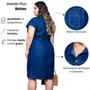 Imagem de Vestido Jeans Plus Size Feminino Sem Lycra Moda MaiorCasualG1G2 Verão Prom Tendencia Senhoras