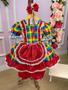 Vestido Junino Bell Valentina - Estilo Caipira com Shortinho Imagem de Vestido Junino Bell Valentina - Estilo Caipira com Shortinho