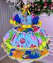 Imagem de Vestido Junino Mimadine Festa das Flores Azul Bebe - tamanho 8