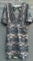 Imagem de Vestido justo mangas ampla com tule,estampado cobra,midi